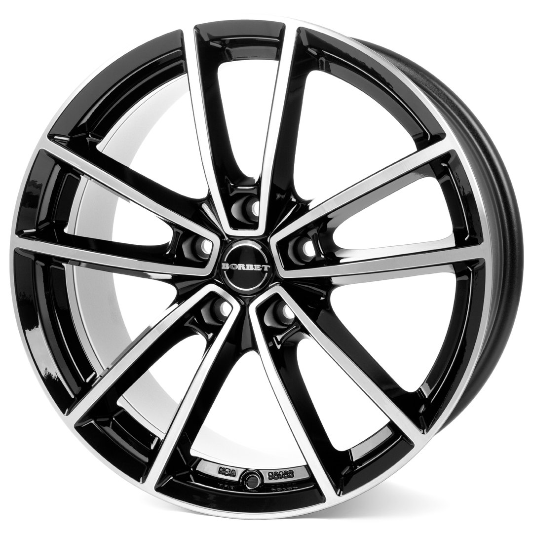 W BLACK POLISHED GLOSSY 19x8-5/108