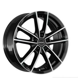 W BLACK POLISHED GLOSSY 17x7-5/112