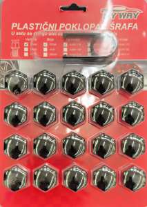 PLASTIČNI POKLOPAC ŠRAFA 17mm crni