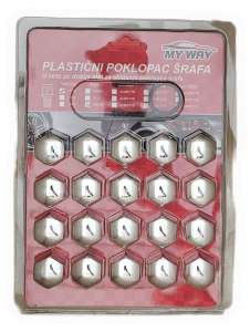 PLASTIČNI POKLOPAC ŠRAFA 17mm hrom