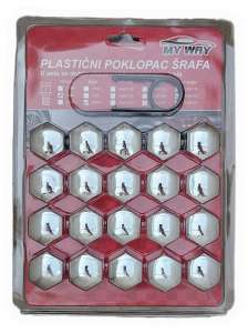 PLASTIČNI POKLOPAC ŠRAFA 19mm hrom